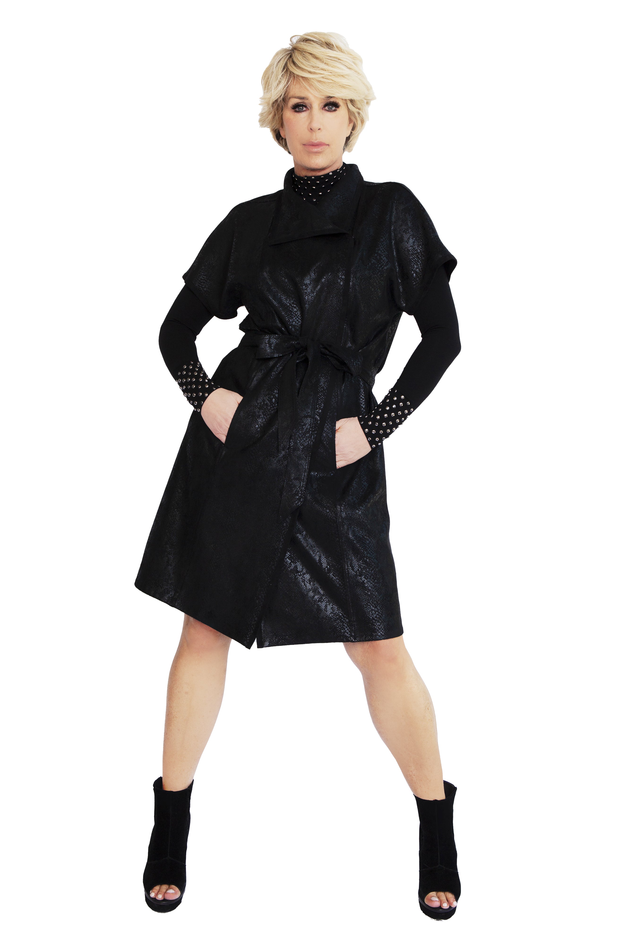 Zoe Short Sleeve Coat Dress - W9500902