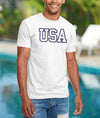 Nayked Apparel Men Ridiculously Soft Men's USA Text Shirt