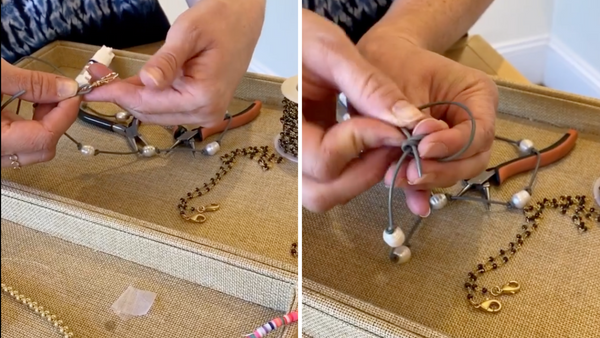 attaching clasps to leather necklace