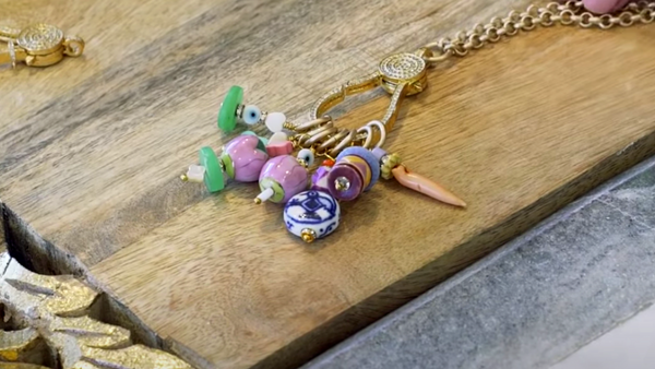 charms on a necklace