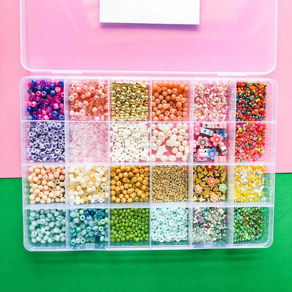 50pack 6 Clear Round Tubes and Caps 9/16 Seed Bead Storage, Candy