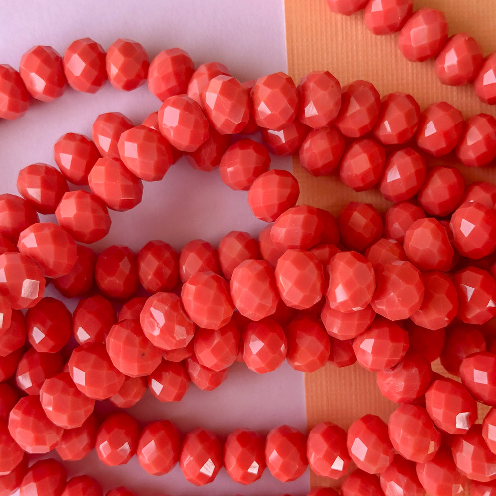 Red Sparklers, 4mm Red Glass Crystals, 14.5 Strand of Faceted Sparkling  Crystals, 100 Pcs. Chinese Red Crystals, Vibrant Red Crystal Beads 