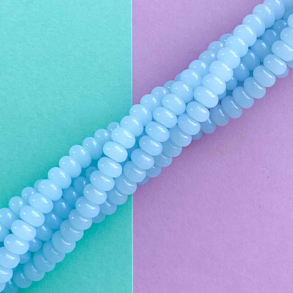 2mm light sky blue glass seed beads, 50g – Charms Galore