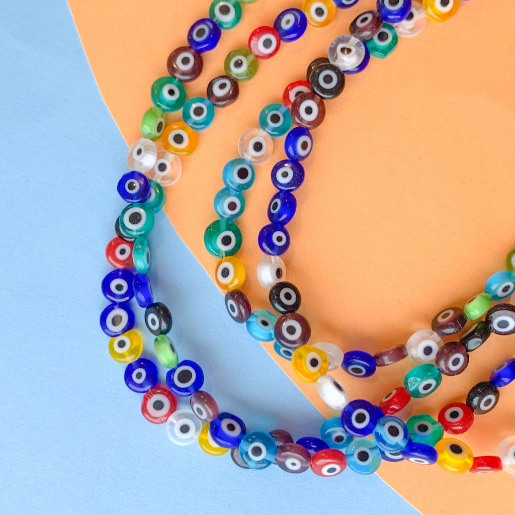5mm Multicolor Evil Eye Glass Strand – Beads, Inc.