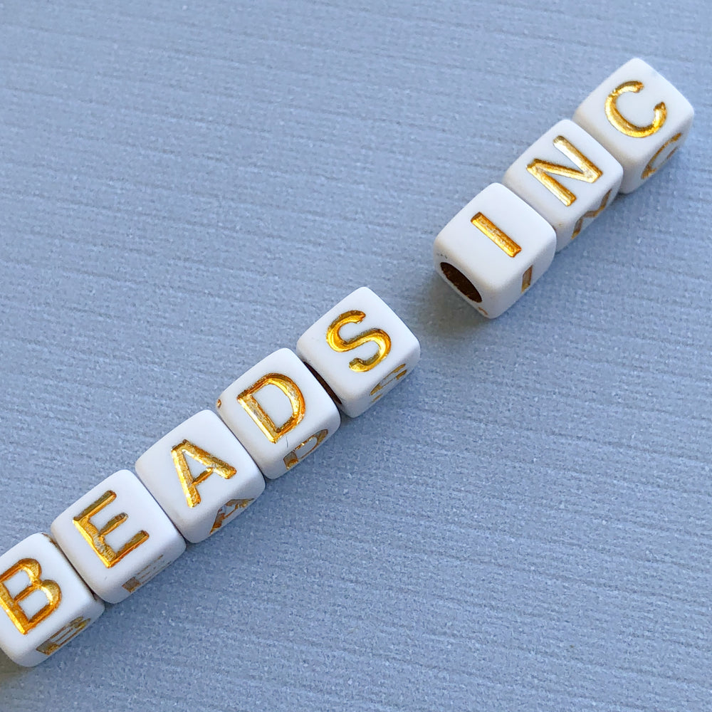 ✨ Gold ABC Letter Beads - Glistening Alphabets – RainbowShop for Craft