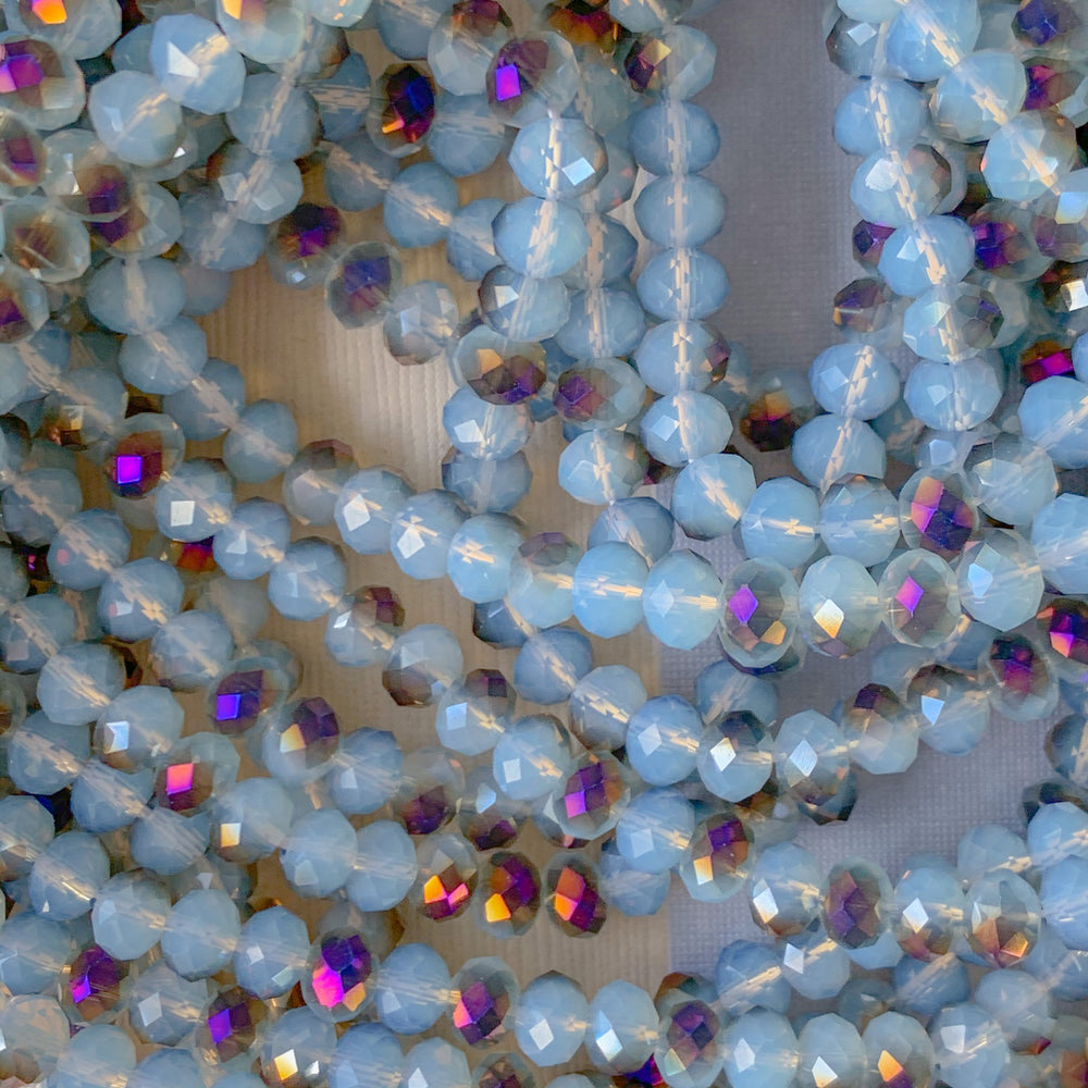 Crystal AB 28x16mm Faceted Peacock Feather Teardrop Chinese Crystal Glass  Beads per Strand