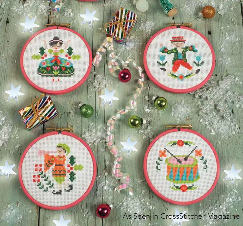 Leisure Arts Mini Cross Stitch Ornaments - Cross stitch pattern kits  including 160 Christmas cross stitch ornaments to design, Stockings,  animals, nativity scenes, snowmen, and more 