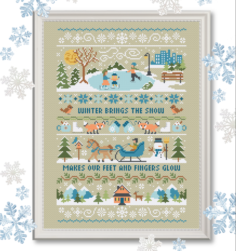 Winter Wonderland Christmas Cross Stitch Thread Drops, Christmas DMC Fancy Floss  Drops, Cross Stitch Needlework Floss Tags, Stitcher Gift 