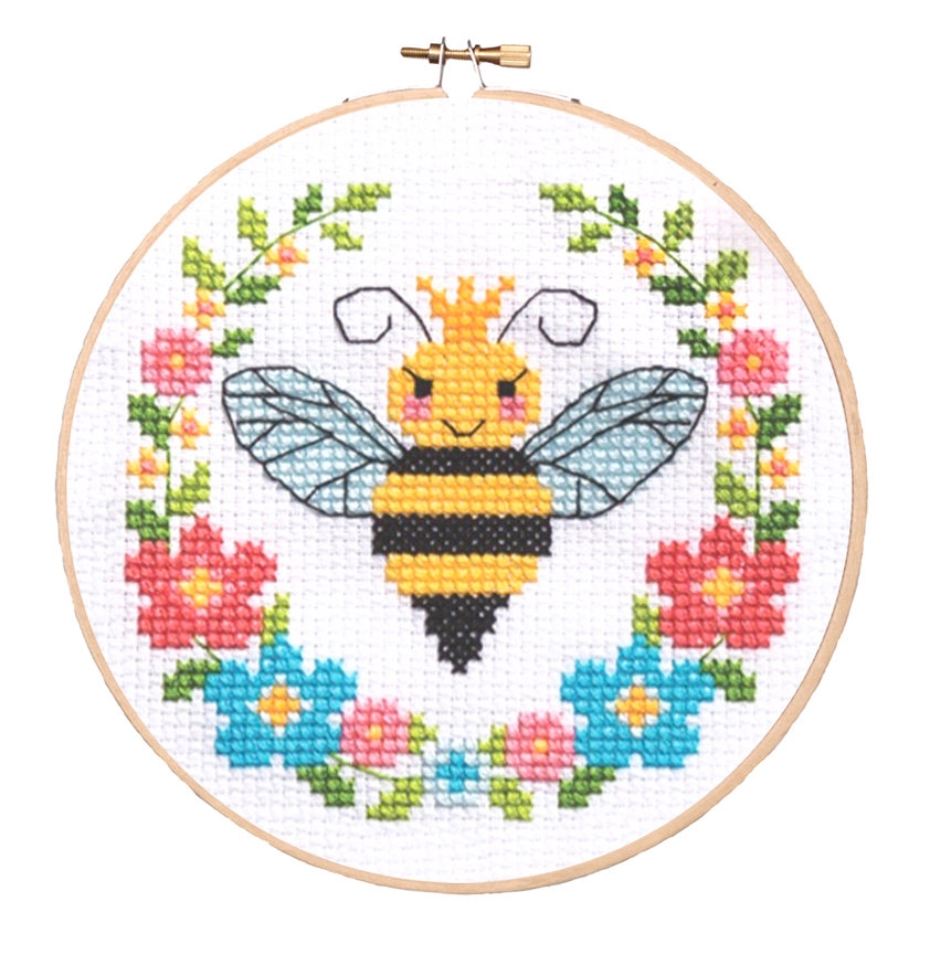 Bees & Honey Cross Stitch Pattern – Tiny Modernist Cross Stitch