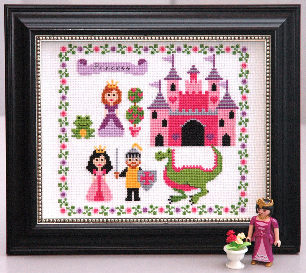 Cute Princess Cross Stitch Pattern Instant Download Tiny Modernist Cross Stitch