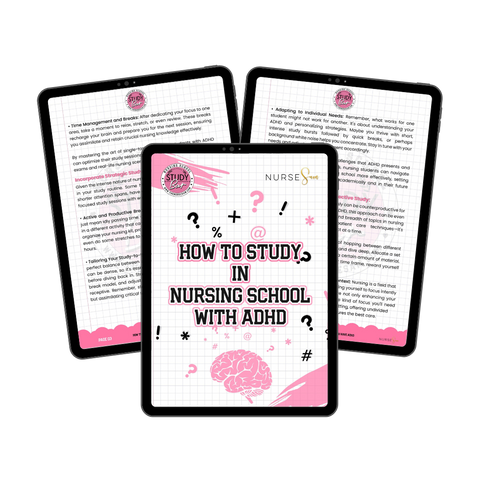 Nurse Sam "How To Study in Nursing School with ADHD" Free Guide