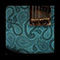 Black Paisley on DeSoto Blue