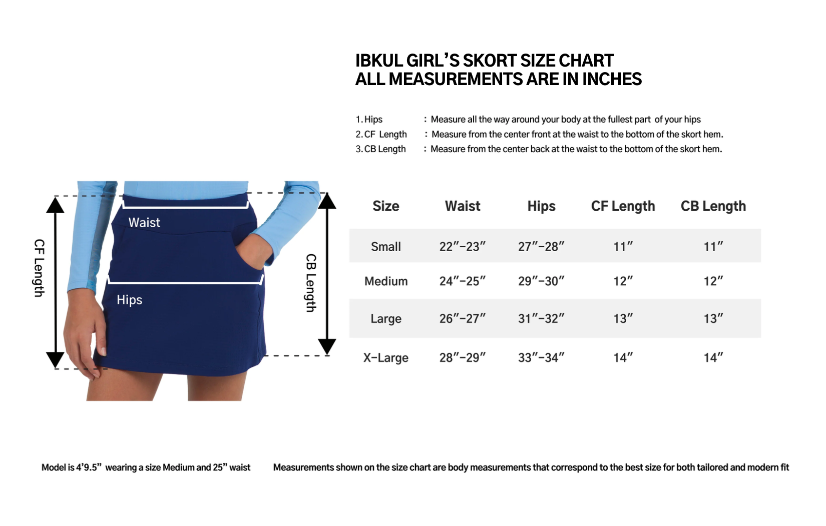 IBKUL Size Chart 25000G