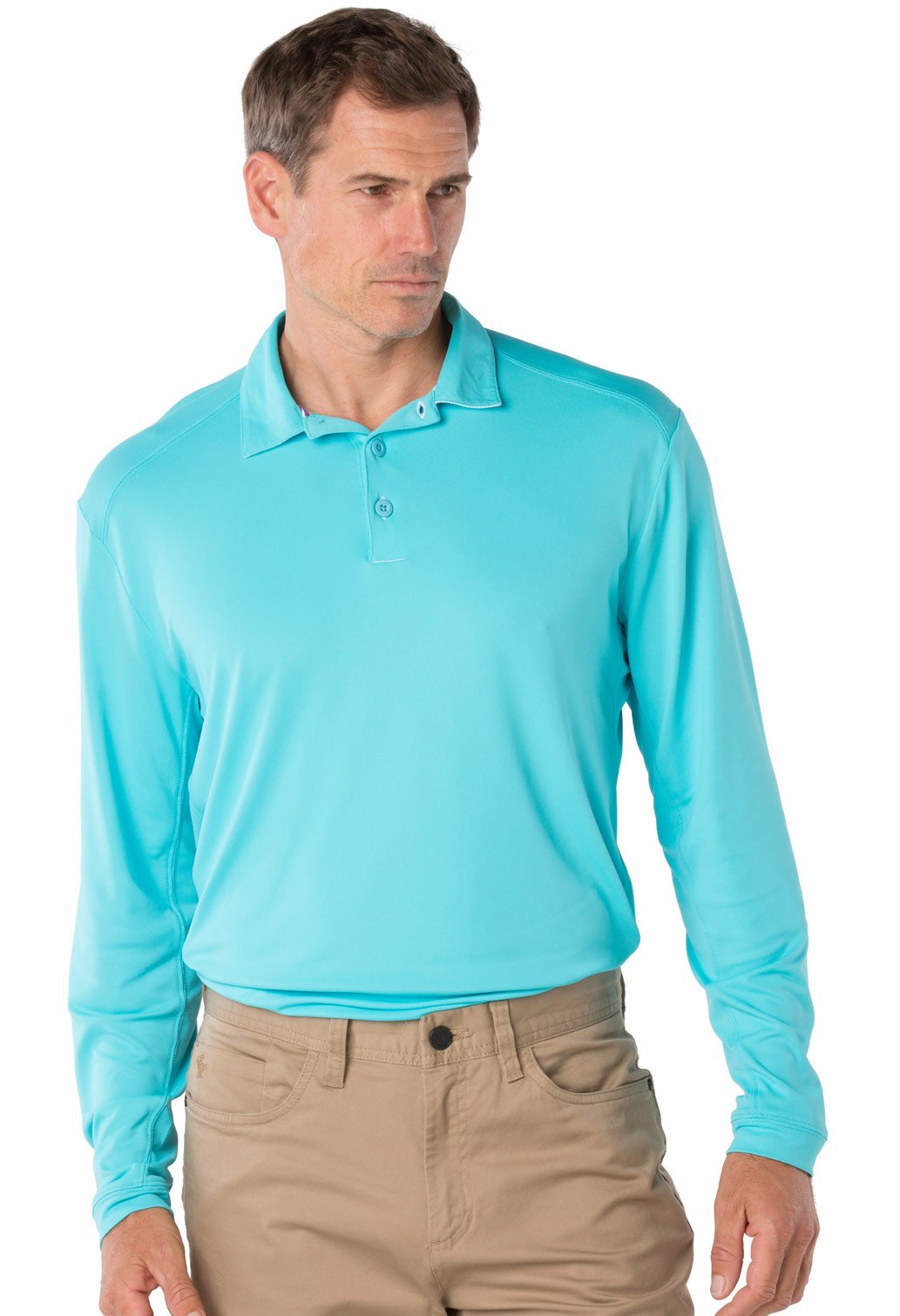 ibkul solid long sleeve polo