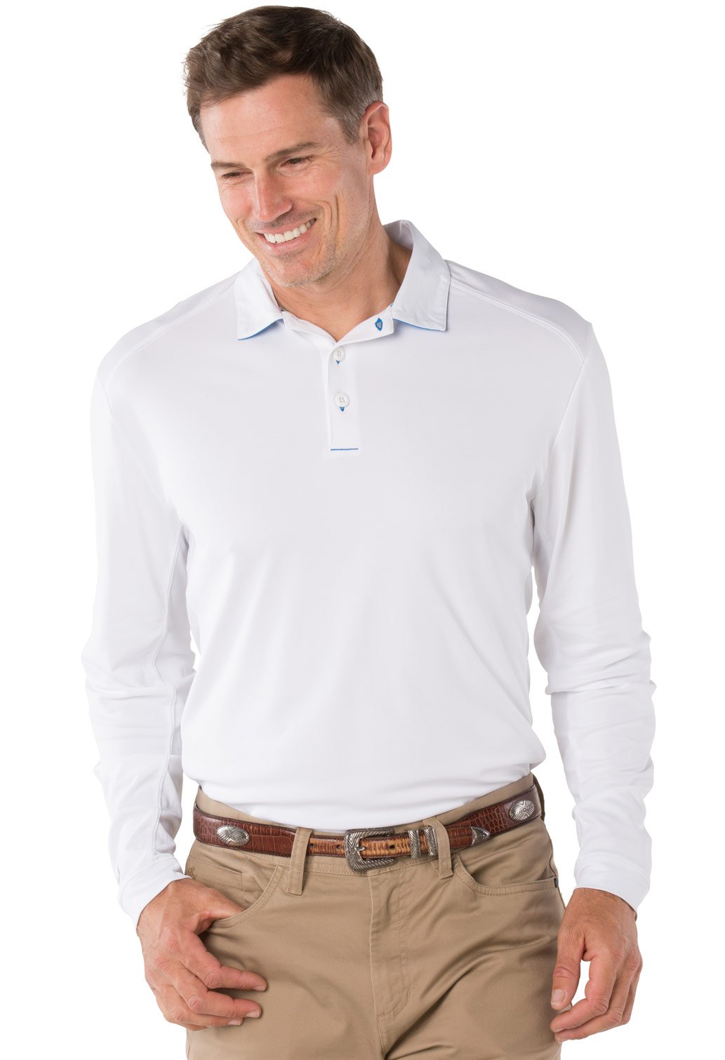 ibkul solid long sleeve polo