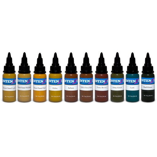 Intenze 10 Pastel Color Tattoo Ink Set