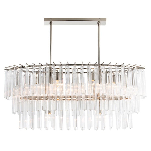 89424 - Nessa Round Chandelier - Antique Brass, Clear Glass