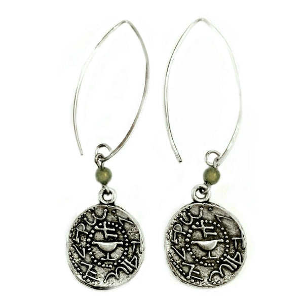 Ancient Shekel Inspirational Earrings. Sterling Wires. Shop Now! – B ...