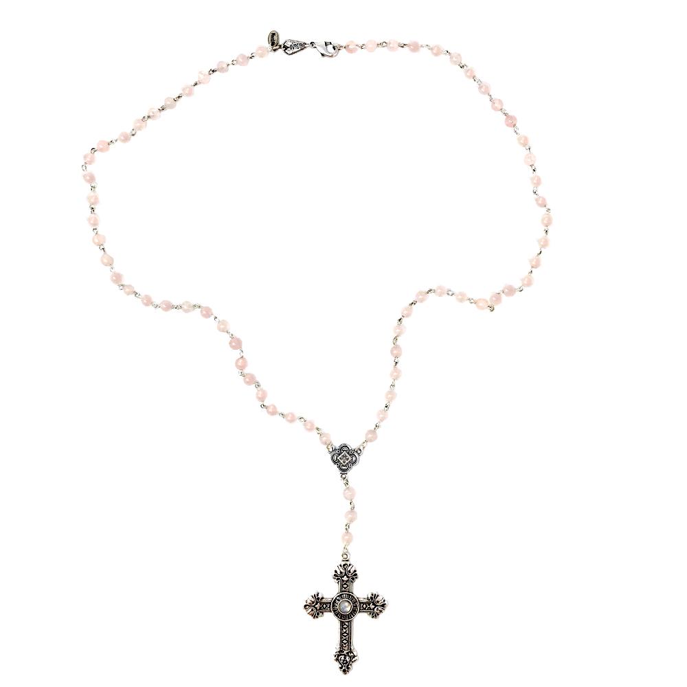 quartz cross necklace