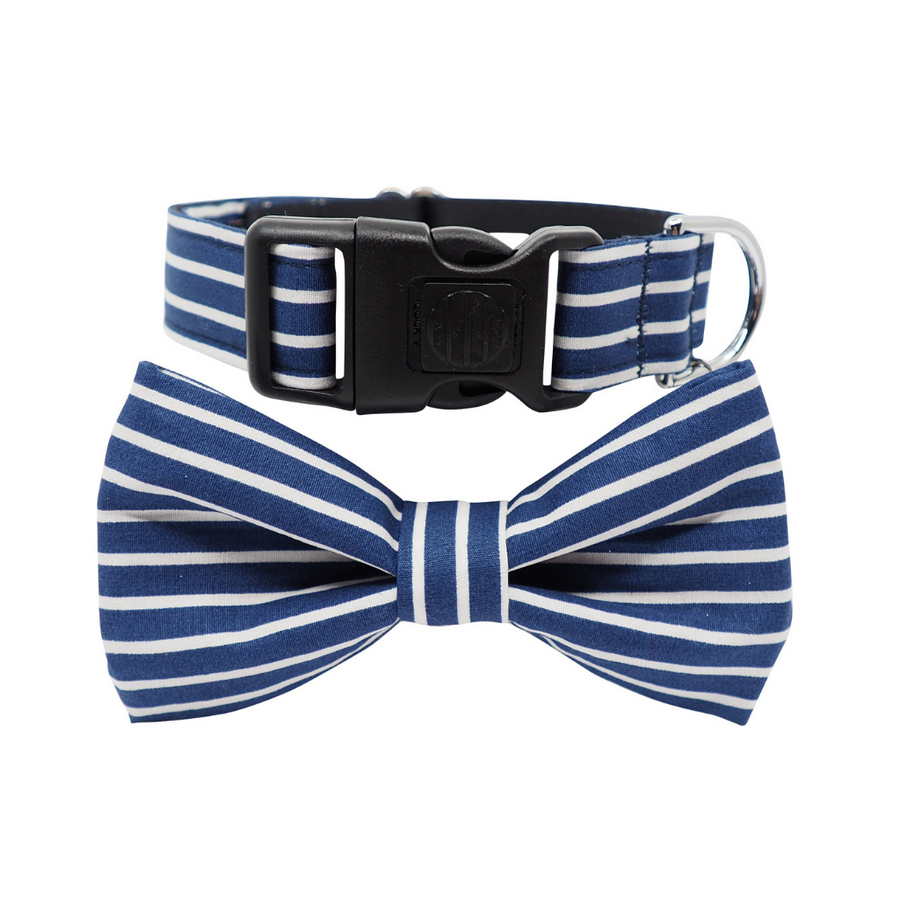 navy blue dog bow tie