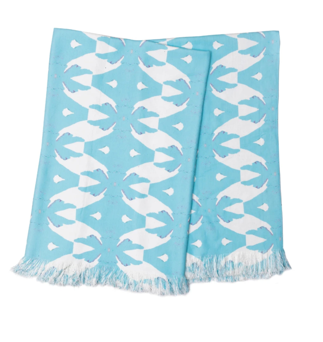 Laura Park Designs Palm Blue Throw Blanket - Chanel Home