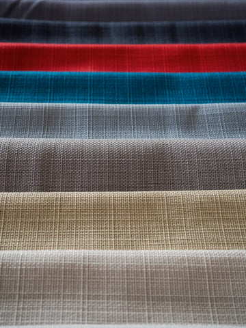 A series of different coloured fabrics