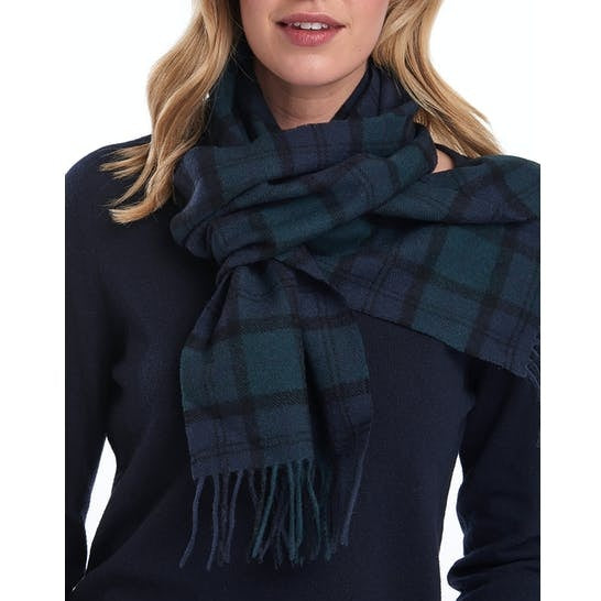 barbour black watch scarf
