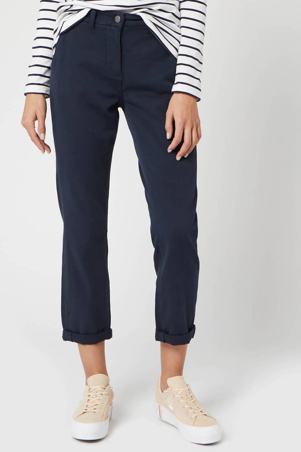 Buy Park Avenue Women Navy Solid Chinos  Trousers for Women 1760559   Myntra