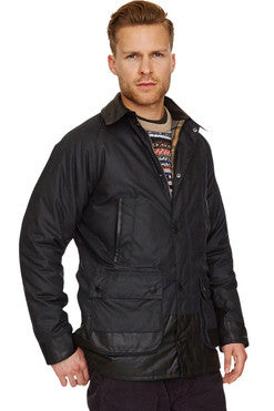 barbour bristol wax jacket navy