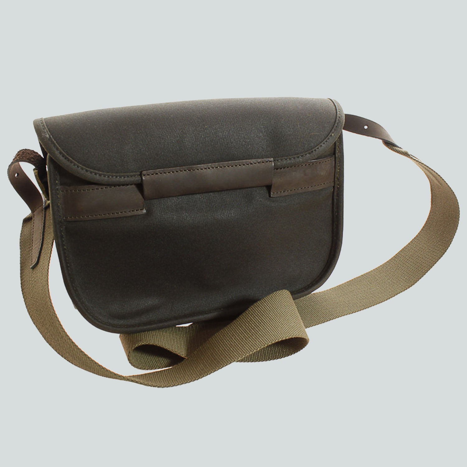 barbour wax cotton and leather trim satchel