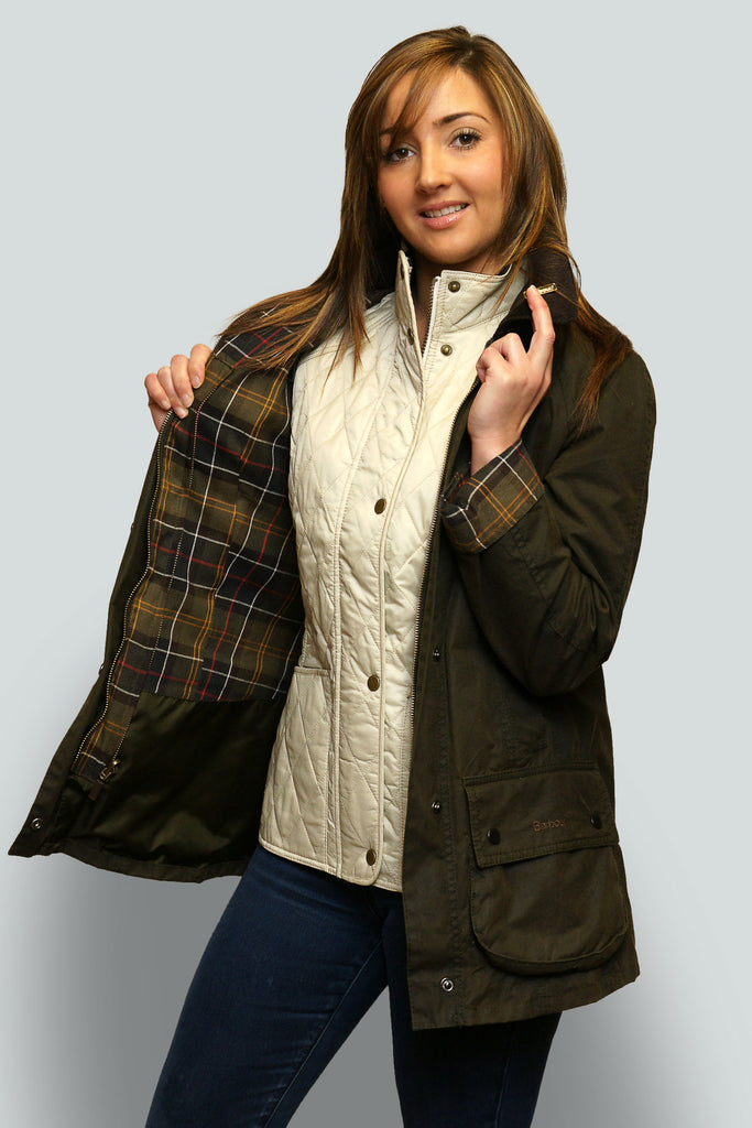 Barbour Classic Beadnell-Ladies Wax Jacket - Olive Green - LWX0668OL71 ...