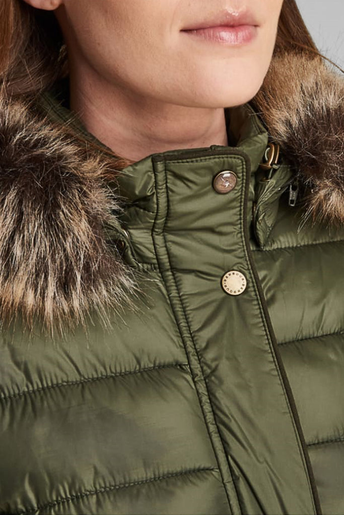 ladies barbour coat with fur hood