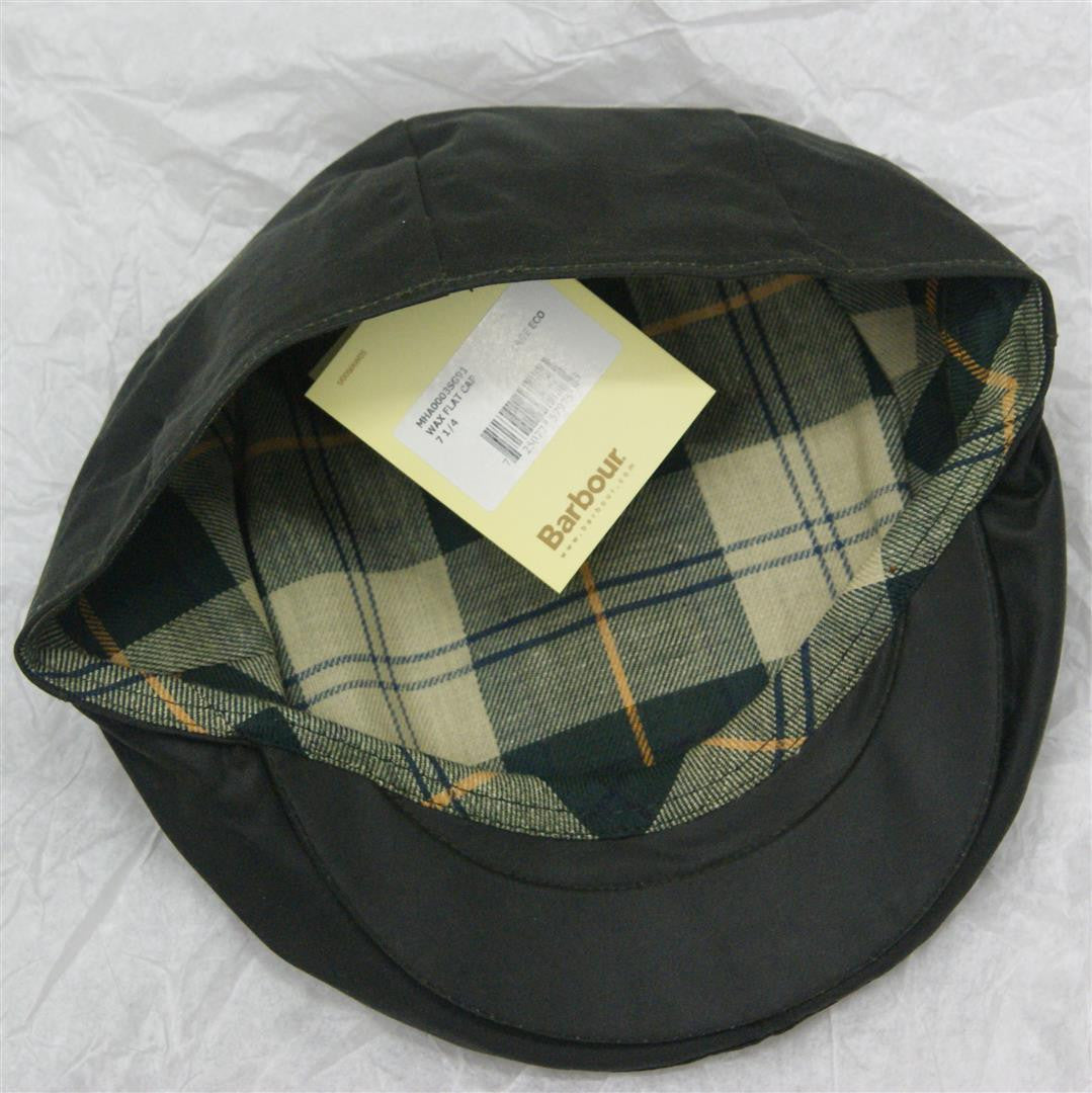 barbour wax flat cap