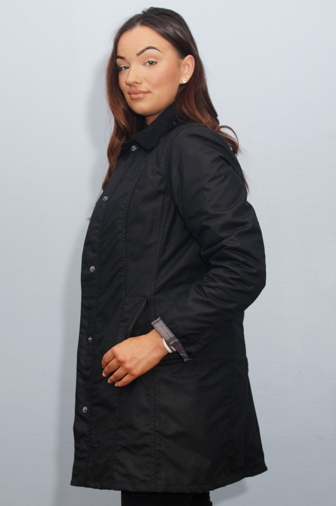 barbour belsay wax jacket black