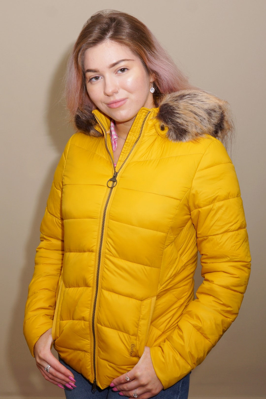 ladies yellow barbour jacket