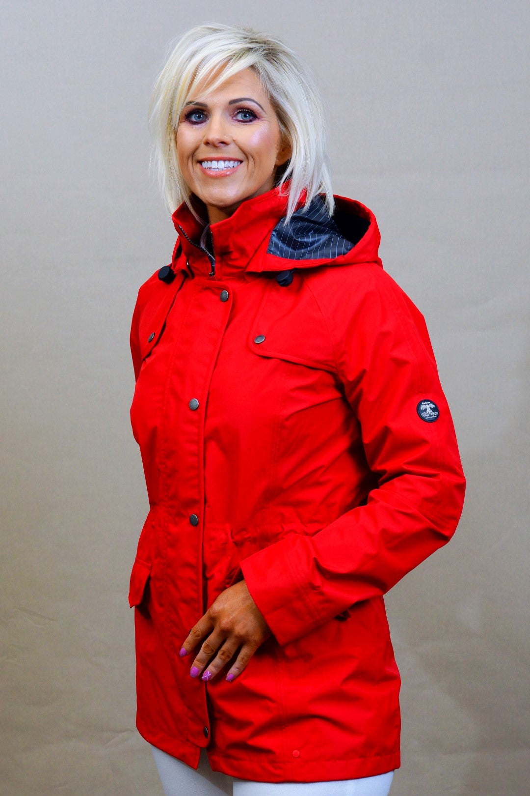 ladies red barbour jacket