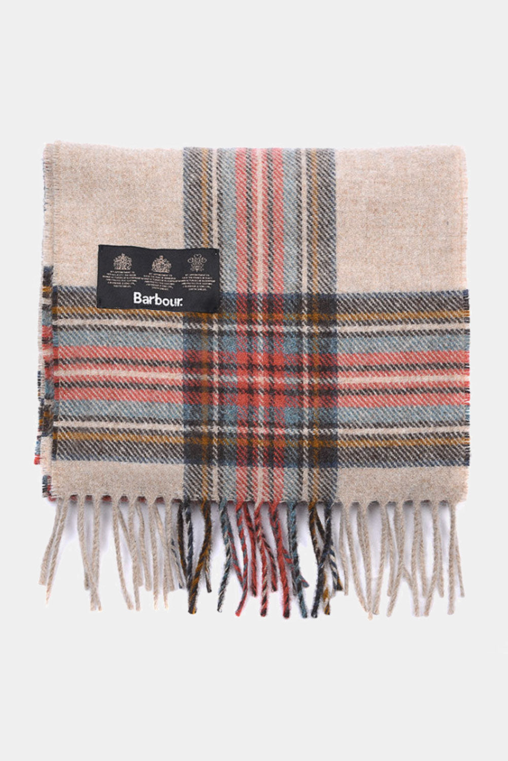 cream check scarf