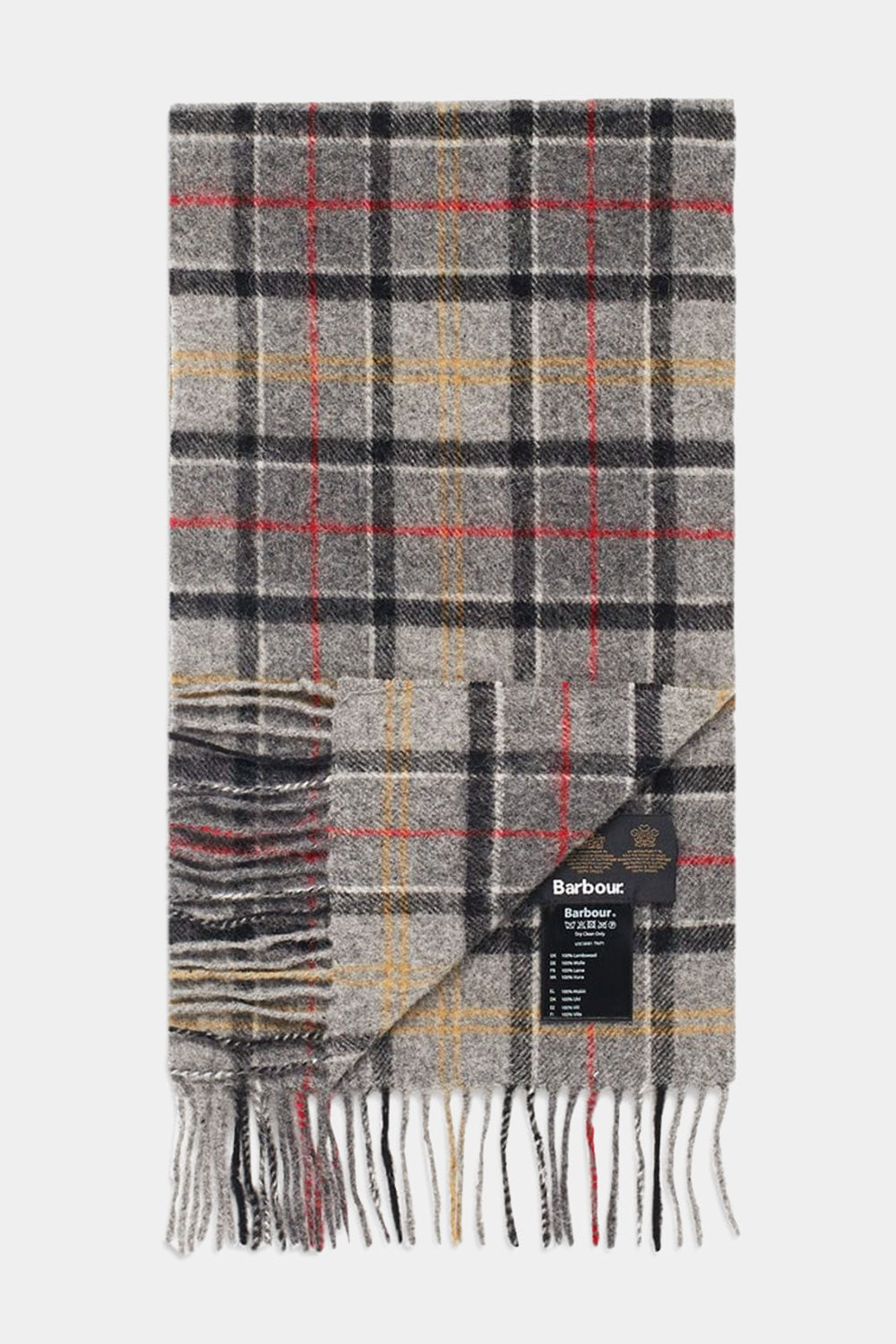 barbour tartan lambswool scarf