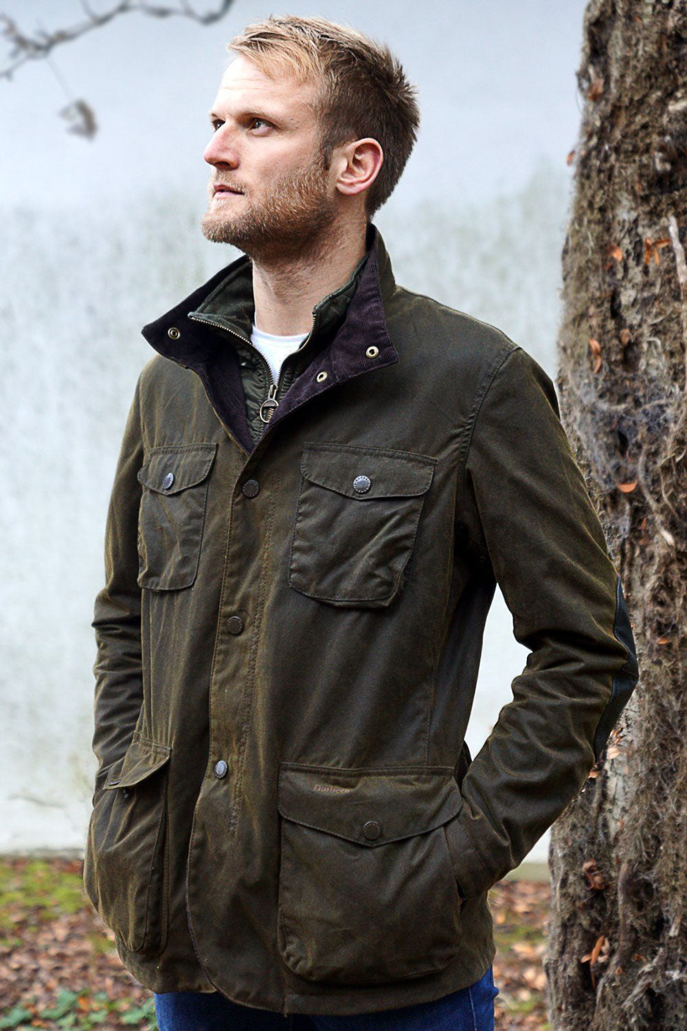 barbour jacket elbow patches