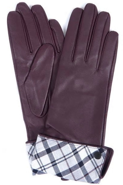 barbour lady jane leather gloves black