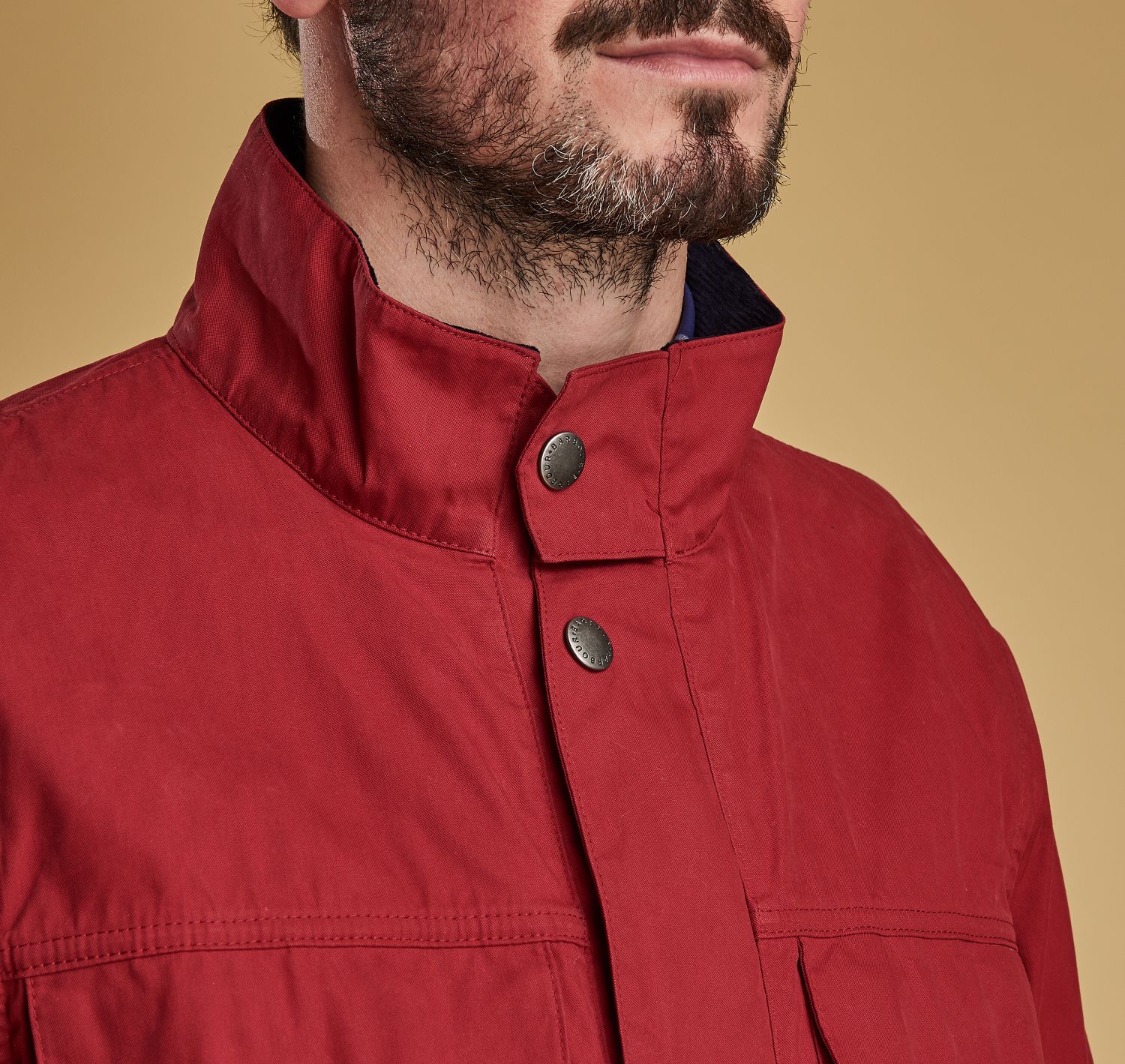 red barbour jacket mens