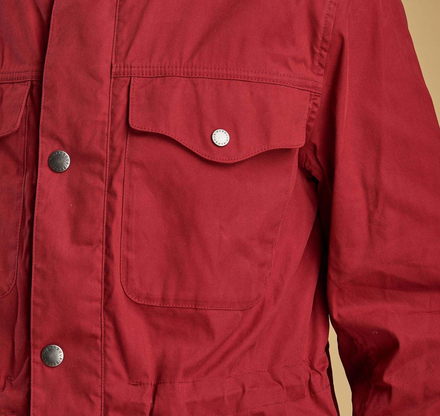 red barbour jacket mens