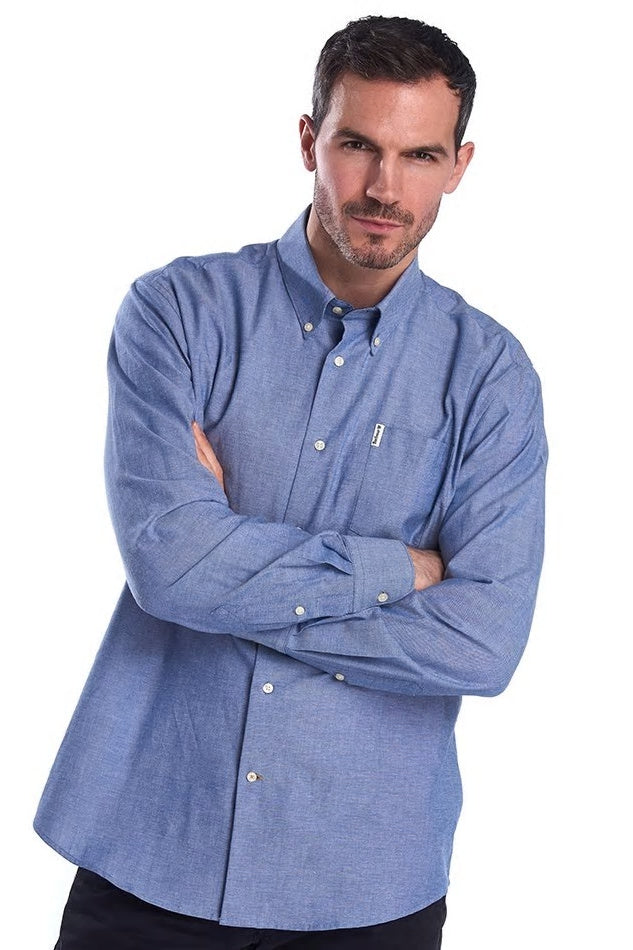 barbour blue shirt