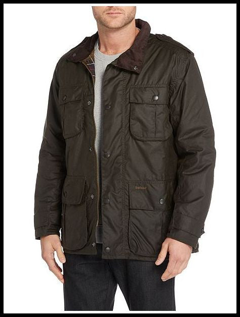 barbour green wax jacket