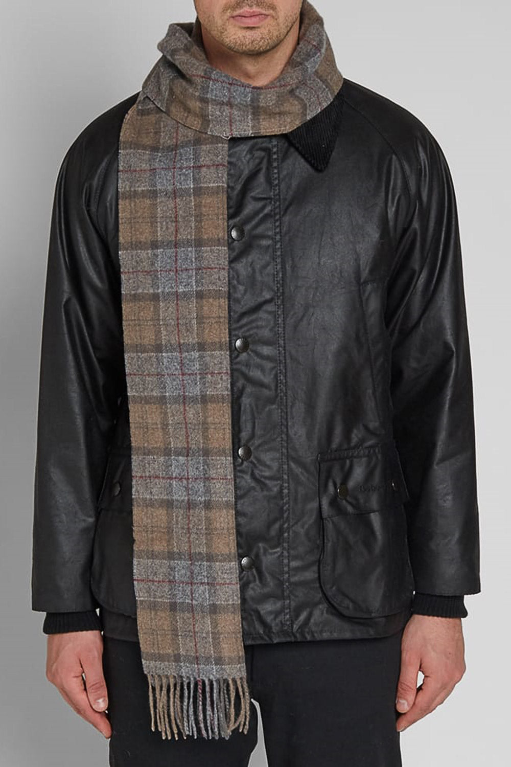 barbour winter dress tartan scarf