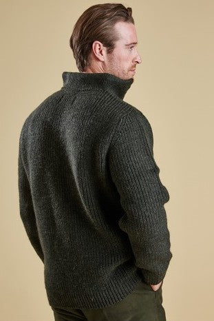barbour half zip knitted jumper