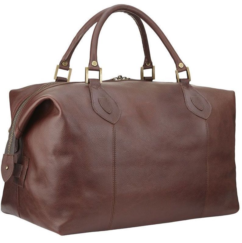 barbour leather weekend bag