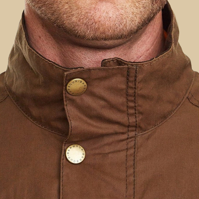 barbour brown wax jacket mens