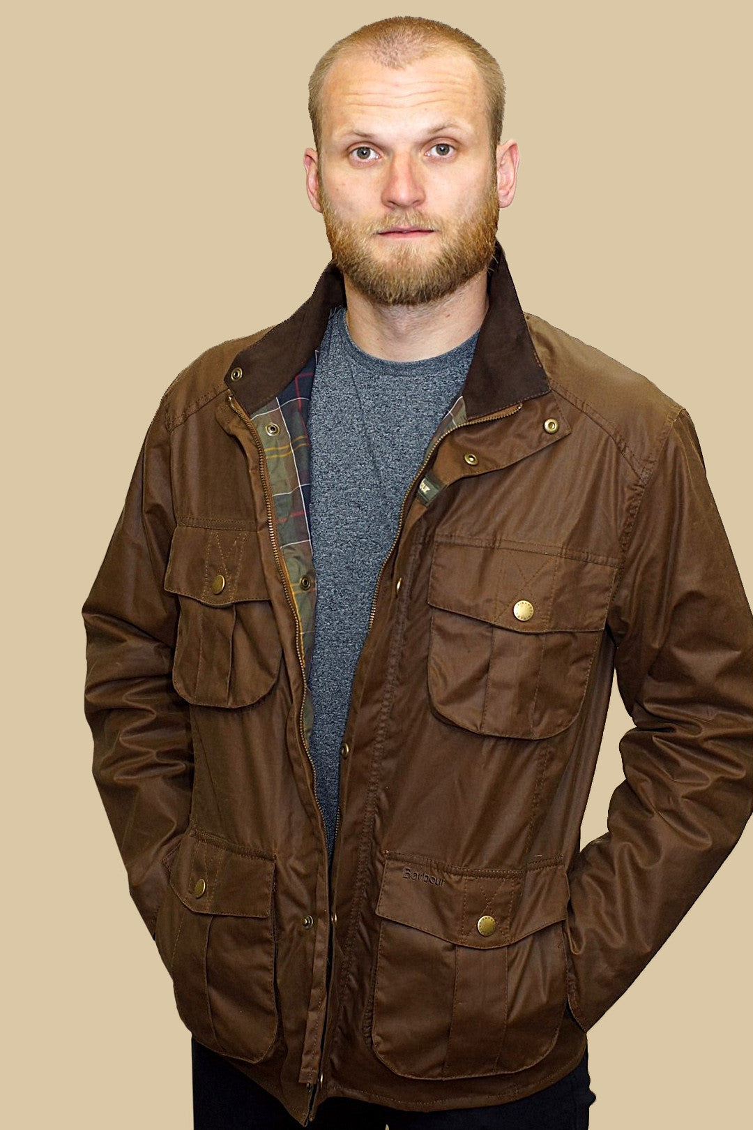 barbour new utility waxed cotton jacket