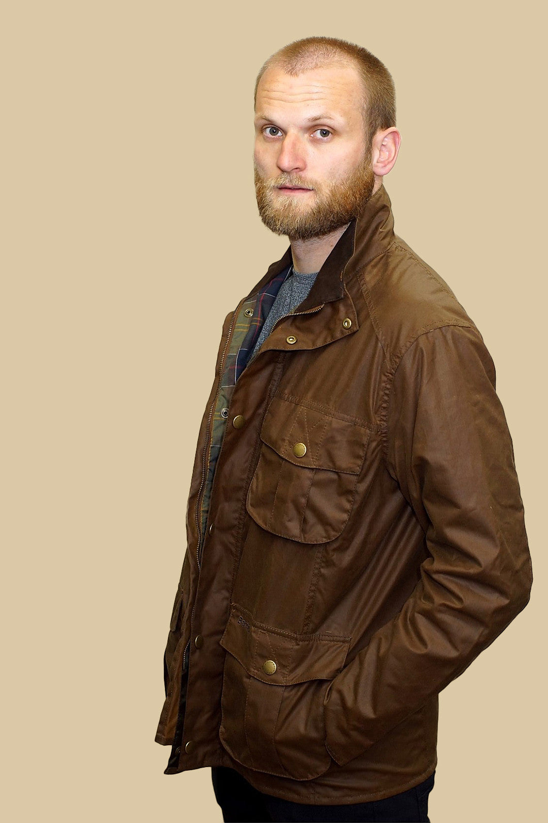 barbour new utility waxed cotton jacket